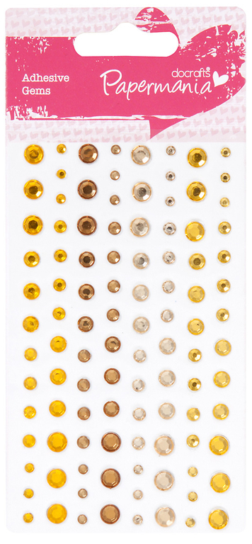 фото Самоклеючі стрази асорті 120 шт, Золотий-коричневий PMA351414 Dalprint d:2,5мм.