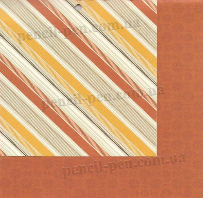 фото Папір для скрапбукінгу Autumn Stripes RF53005, My Mind's Eye Коричн...