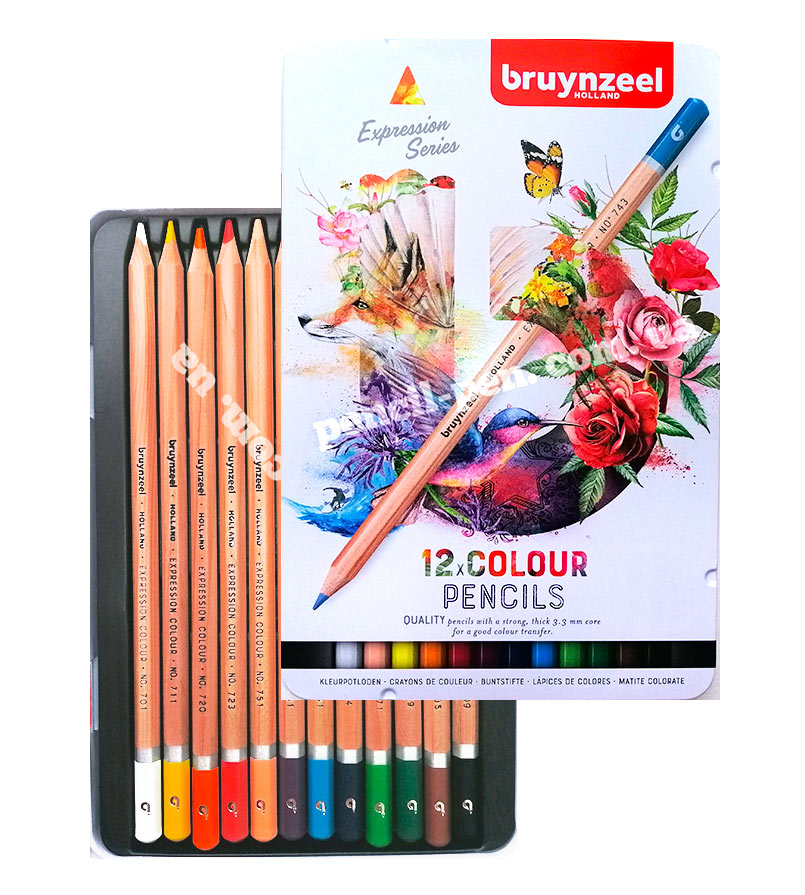 фото Набір кольорових олівців EXPRESSION 12 кол. мет. упаковка, 60312012 Bruynzeel