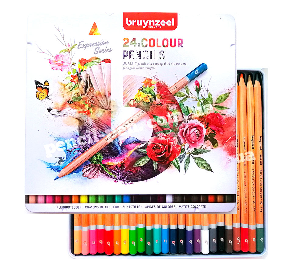 фото Набір кольорових олівців EXPRESSION 24 кол. мет. упаковка, 60312024 Bruynzeel