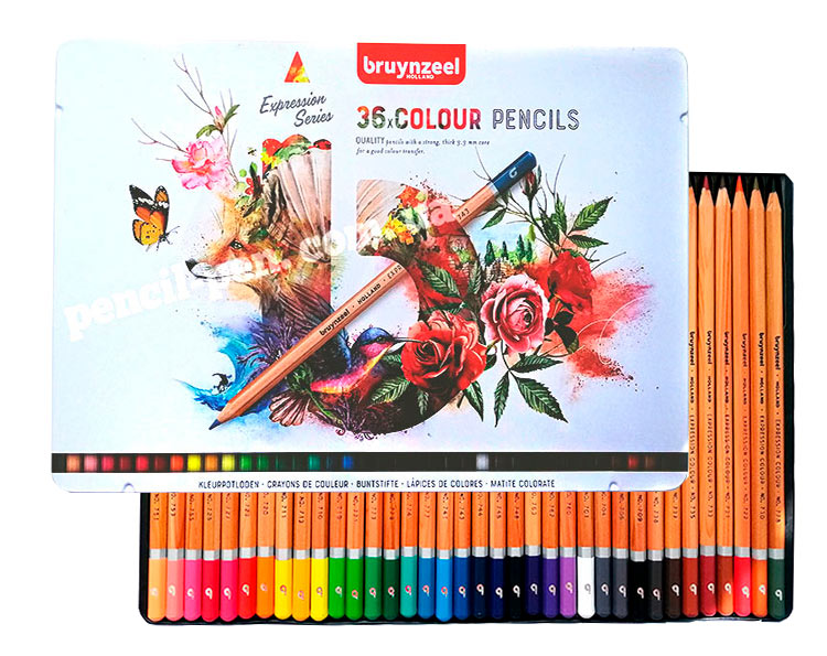 фото Набір кольорових олівців EXPRESSION 36 кол. мет. упаковка, 60312036 Bruynzeel