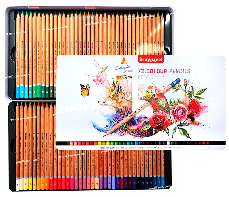 фото Набір кольорових олівців EXPRESSION 72 кол. мет. упаковка, 60312072 Bruynzeel