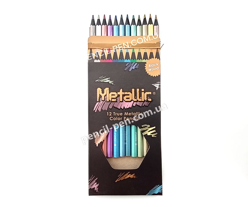фото Набор цветных карандашей Metallic 12 цв 5101В-12СВ MARCO