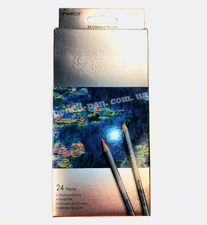 фото Набір кольорових олівців Raffine 24 кол. у картонній коробці 7100-24СВ MARCO